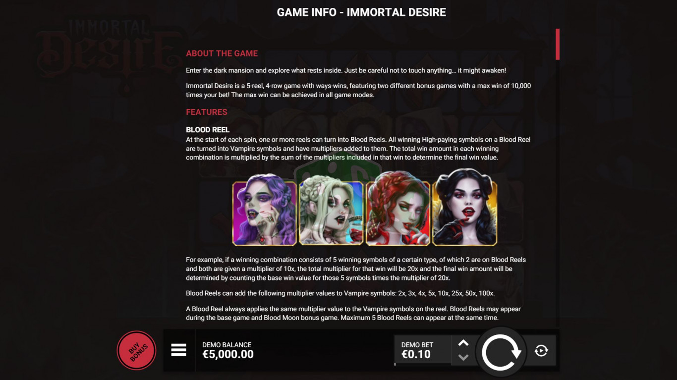 Immortal Desire (Hacksaw Gaming) Review