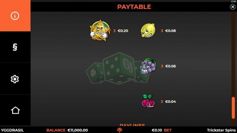 Paytable