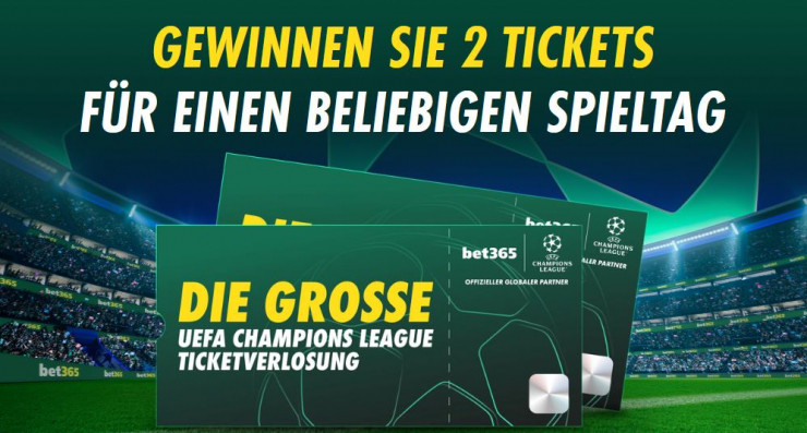 Champions League-Sponsoring von bet365 startet mit großer Ticketverlosung