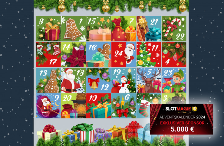 GambleJoe und der Kalendersponsor SlotMagie verlosen im Adventskalender 2024 über 1.000 GJ Coin Pakete im Gesamtwert von über 10.000 Euro!